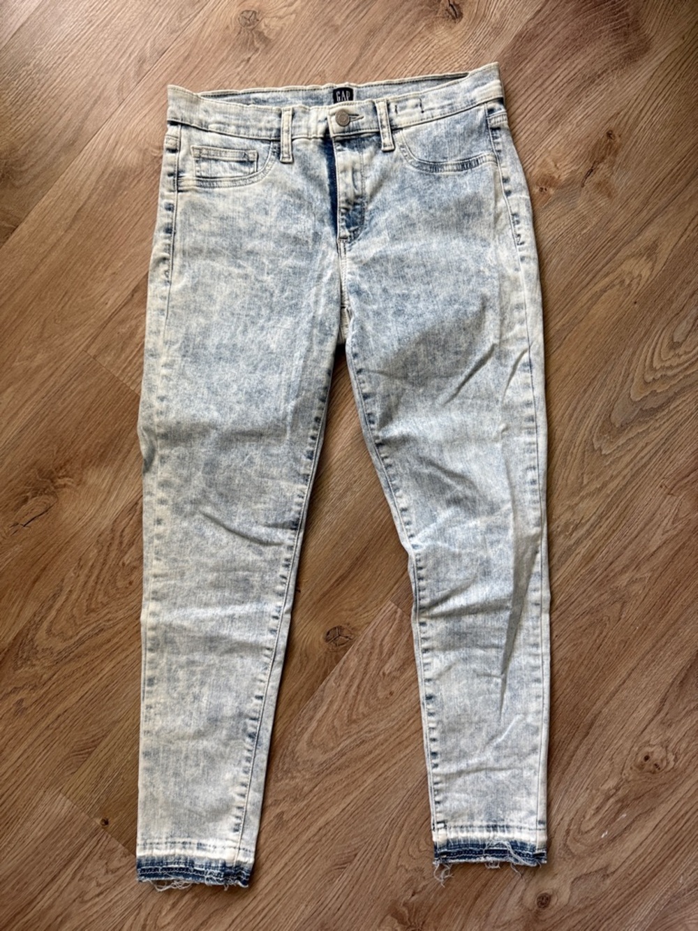 GAP Women's Light Acid Wash Jeggings - Pale Blue/Gray